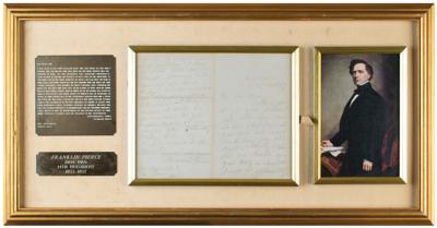 Lot #7028 Franklin Pierce Autograph Letter Signed