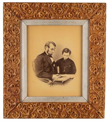 Lot #7035 Abraham Lincoln and Tad Lincoln Oversized Albumen Photograph