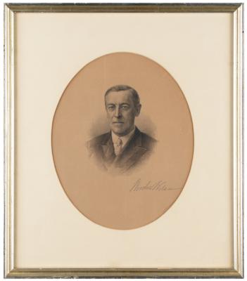 Lot #7066 Woodrow Wilson Signed Engraving
