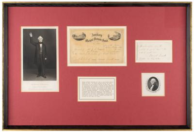 Lot #7003 George Washington: Edward Everett Document Signed and Autograph Quotation Signed - Image 1