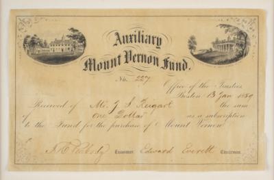 Lot #7003 George Washington: Edward Everett Document Signed and Autograph Quotation Signed - Image 2