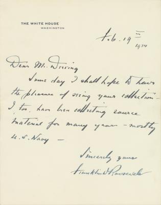Lot #7081 Franklin D. Roosevelt Autograph Letter Signed as President - Image 1