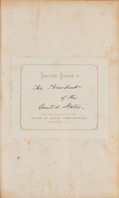 Lot #7040 U. S. Grant's Personally-Owned Book: 'Second Annual Report of the Board of Indian Commissioners' - Image 2