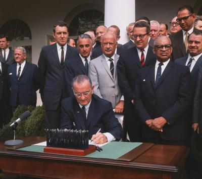Lot #7104 Lyndon B. Johnson Bill Signing Pen for the 'Automobile Insurance Study Bill' - Image 2