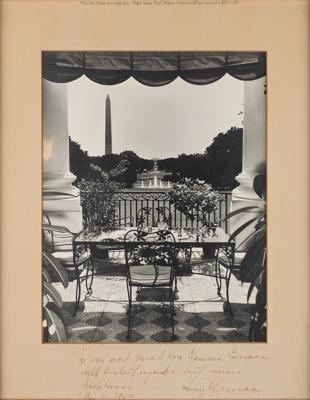 Lot #7087 Harry S. Truman Signed Photograph in White House Timber Frame - Image 2