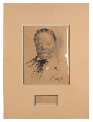 Lot #7064 William H. Taft Oversized Signed Etching