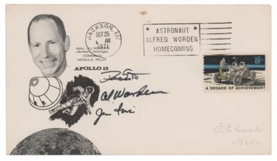 Lot #513 Al Worden's Apollo 15 Crew-Signed Cover - Image 1