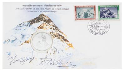 Lot #286 Edmund Hillary and Tenzing Norgay Signed Commemorative Cover - Image 1