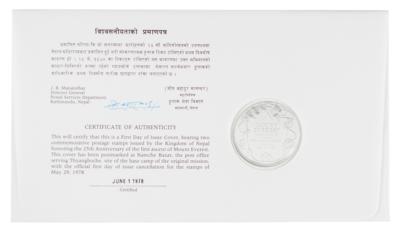 Lot #286 Edmund Hillary and Tenzing Norgay Signed Commemorative Cover - Image 2