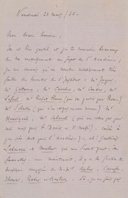 Lot #636 Charles Gounod Autograph Letter Signed - Image 1