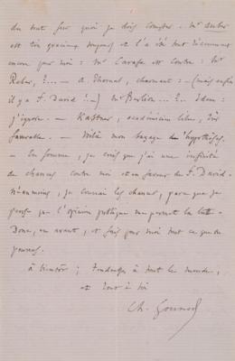 Lot #636 Charles Gounod Autograph Letter Signed - Image 2