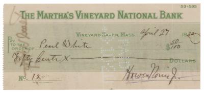 Lot #871 Pearl White Signed Check - Image 2