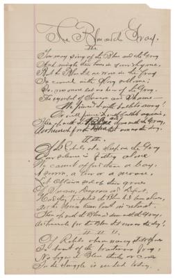 Lot #423 Civil War: Private Dalzell Autograph Manuscript Signed - Image 1