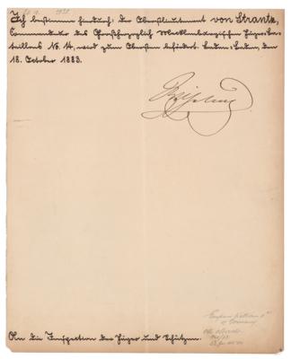 Lot #405 Wilhelm I Document Signed - Image 1