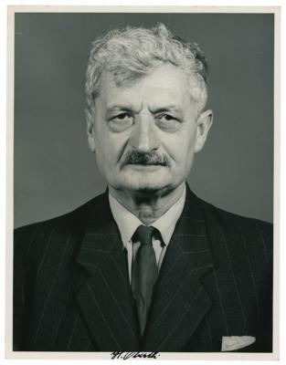 Lot #341 Hermann Oberth Signed Photograph