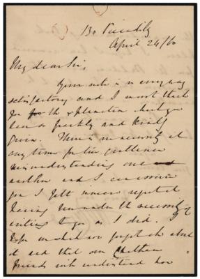 Lot #314 Austen Henry Layard Autograph Letter Signed - Image 1
