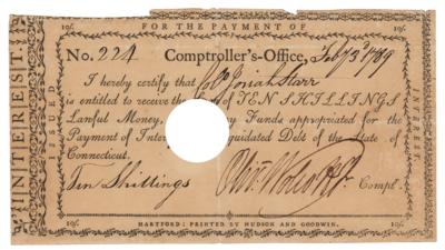 Lot #407 Oliver Wolcott, Jr. Document Signed - Image 1