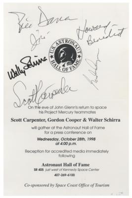 Lot #495 Mercury Astronauts (3) Signed Invitation - Image 1