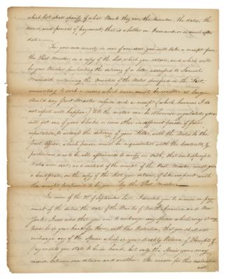 Lot #158 Alexander Hamilton Letter Signed as Treasury Secretary - Image 2