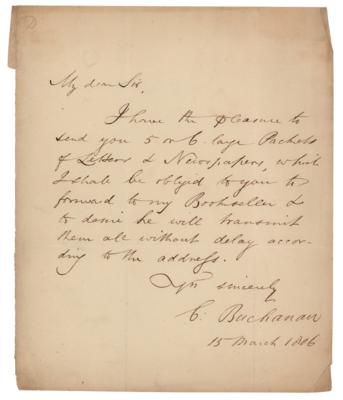 Lot #222 Claudius Buchanan Autograph Letter Signed - Image 1
