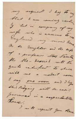 Lot #609 Armin Vambery Autograph Letter Signed - Image 2