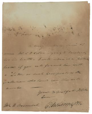 Lot #317 Edward Livingston Autograph Letter Signed