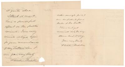 Lot #455 Fletcher Webster (2) Autograph Letters Signed - Image 1