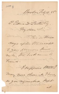 Lot #455 Fletcher Webster (2) Autograph Letters Signed - Image 2