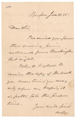 Lot #455 Fletcher Webster (2) Autograph Letters Signed - Image 3