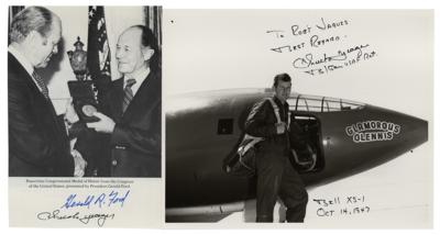 Lot #461 Chuck Yeager and Gerald Ford (2) Signed Items - Image 1