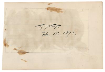 Lot #544 Thomas Nast Signature - Image 1