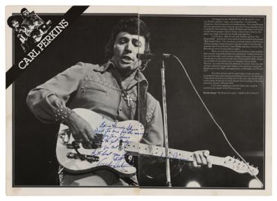 Lot #674 Carl Perkins Signed Program Page - Image 1