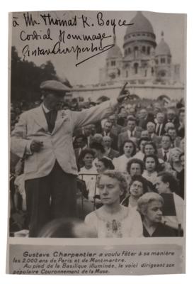 Lot #635 Gustave Charpentier Signed Photograph with Autograph Musical Quotation Signed - Image 1