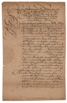 Lot #359 Prince Ludwig von Anhalt-Köthen Document
