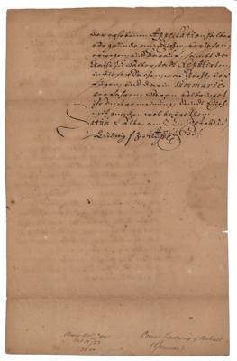 Lot #359 Prince Ludwig von Anhalt-Köthen Document Signed - Image 2