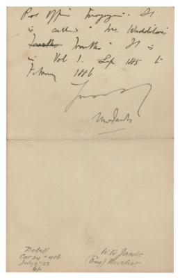 Lot #594 W. W. Jacobs Autograph Letter Signed - Image 2