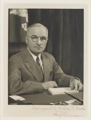 Lot #136 Harry S. Truman Signed Photograph