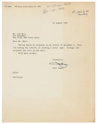 Lot #375 Carl Sagan Typed Letter Signed