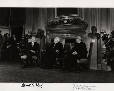 Lot #76 Gerald Ford and John Paul Stevens Signed Photograph - Image 1