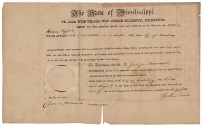 Lot #354 George Poindexter Document Signed - Image 1