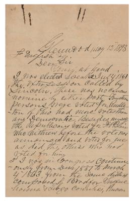 Lot #277 Galusha A. Grow Autograph Letter Signed - Image 1
