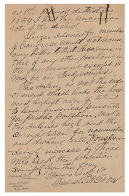 Lot #277 Galusha A. Grow Autograph Letter Signed - Image 2