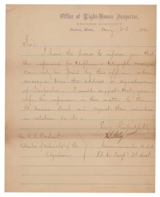 Lot #447 Winfield Scott Schley Letter Signed - Image 1