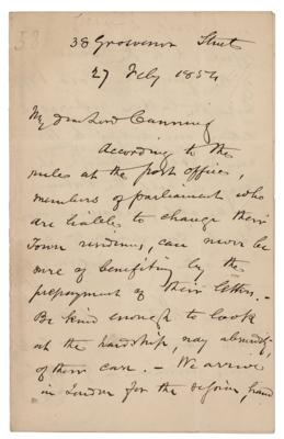 Lot #239 Richard Cobden Autograph Letter Signed - Image 1