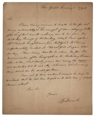 Lot #358 Prince Frederick, Duke of York and Albany Autograph Letter Signed - Image 1