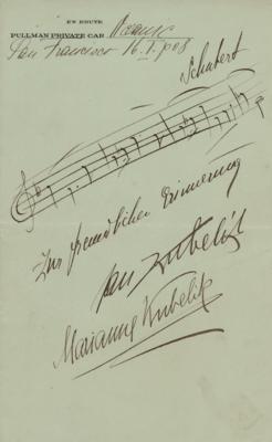 Lot #639 Jan Kubelik Autograph Musical Quotation Signed - Image 1