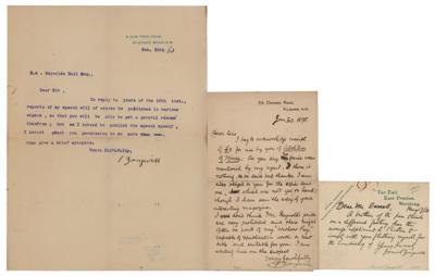 Lot #610 Israel Zangwill (3) Letters Signed