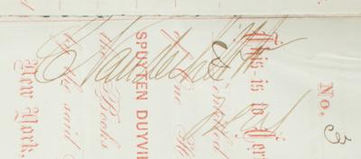 Lot #401 Cornelius Vanderbilt II and William H. Vanderbilt Document Signed - Image 3