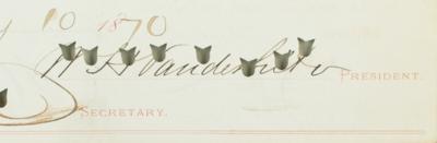 Lot #401 Cornelius Vanderbilt II and William H. Vanderbilt Document Signed - Image 4