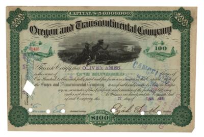 Lot #202 Oliver Ames Signed Check and Document - Image 2
